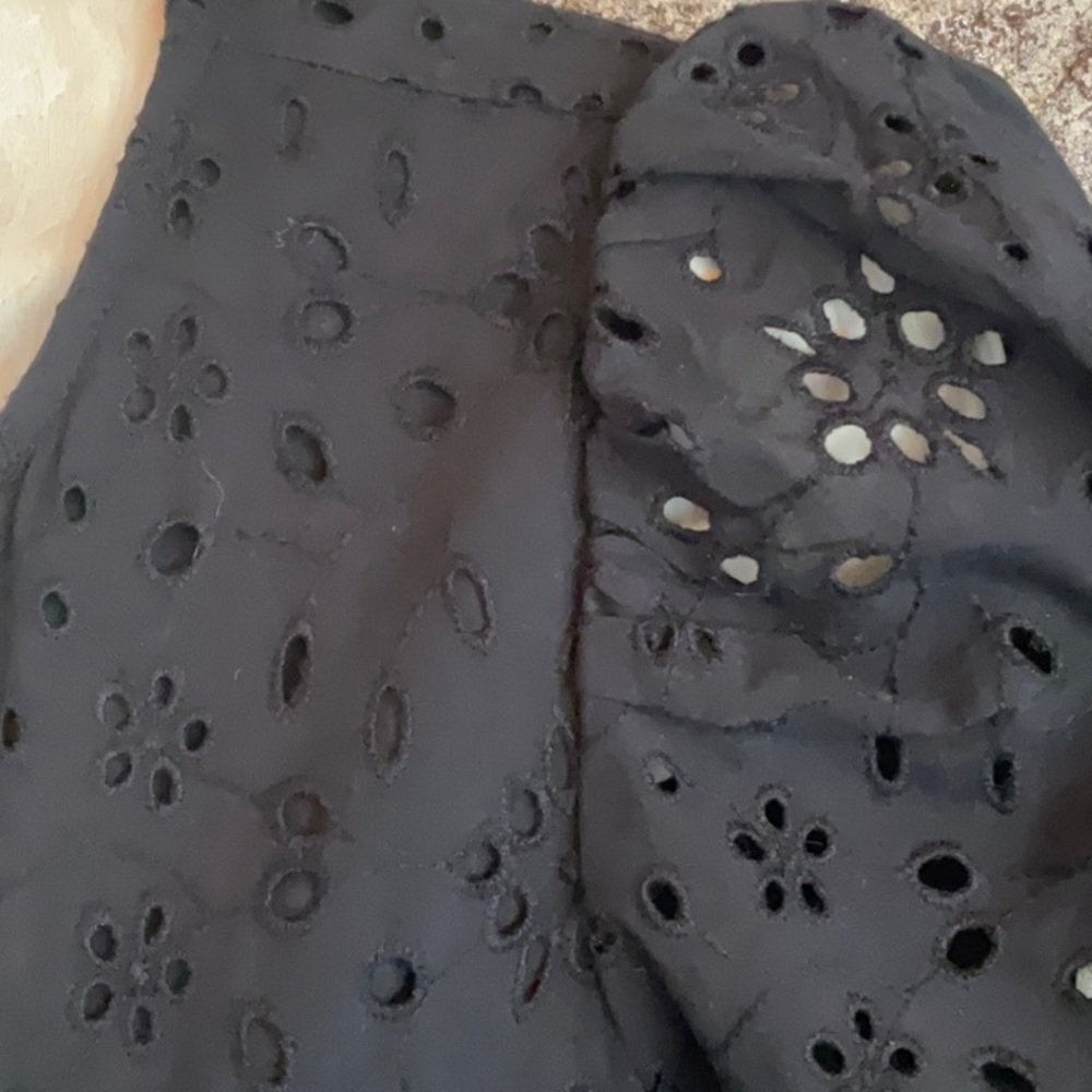 NWT J.CREW black short-sleeved dress with pockets and v neck - Picture 6 of 14